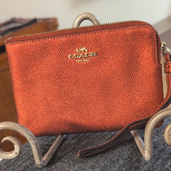 Coach Corner Zip Wristlet - Picture 1 of 5